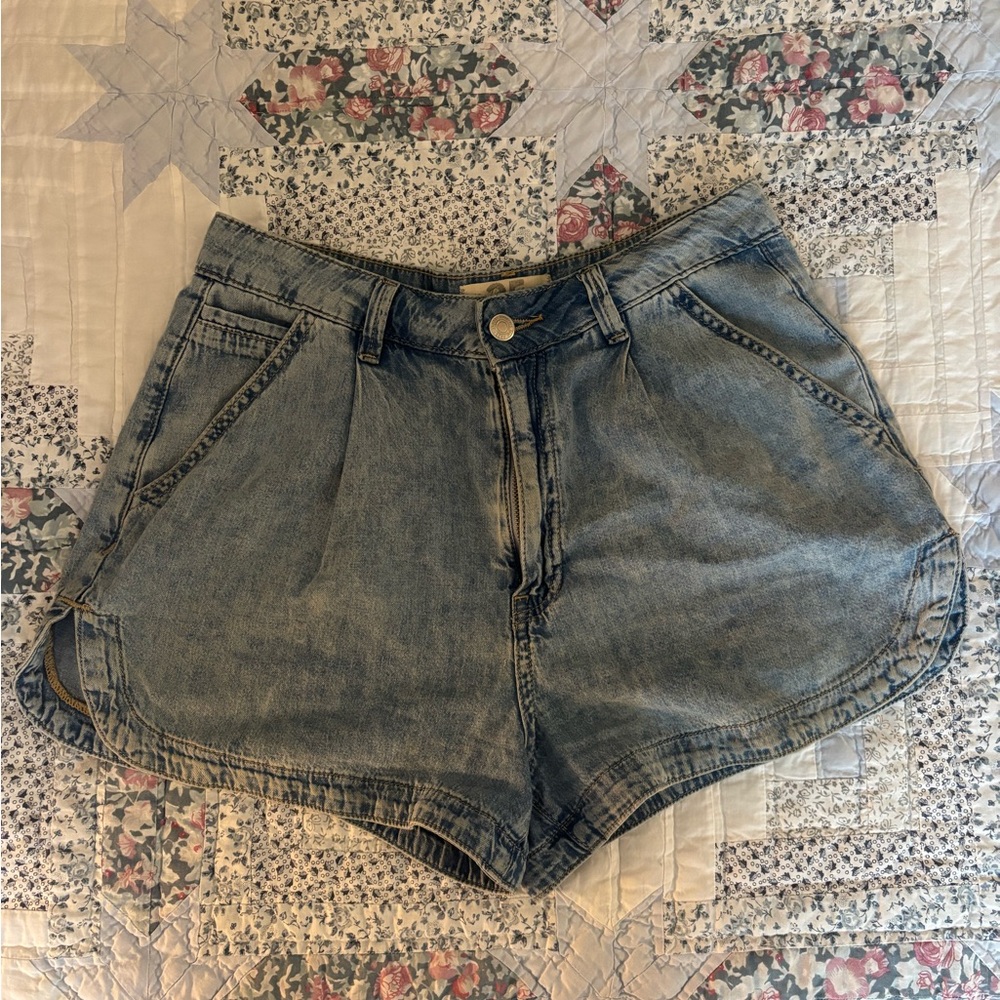 We The Free Light Blue Jean Shorts